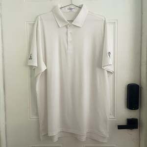 Draddy Sport Mens XL White Golf Polo Shirt Old Head Golf Links Embroidered